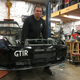 Mike lifts up his rolling chassis.